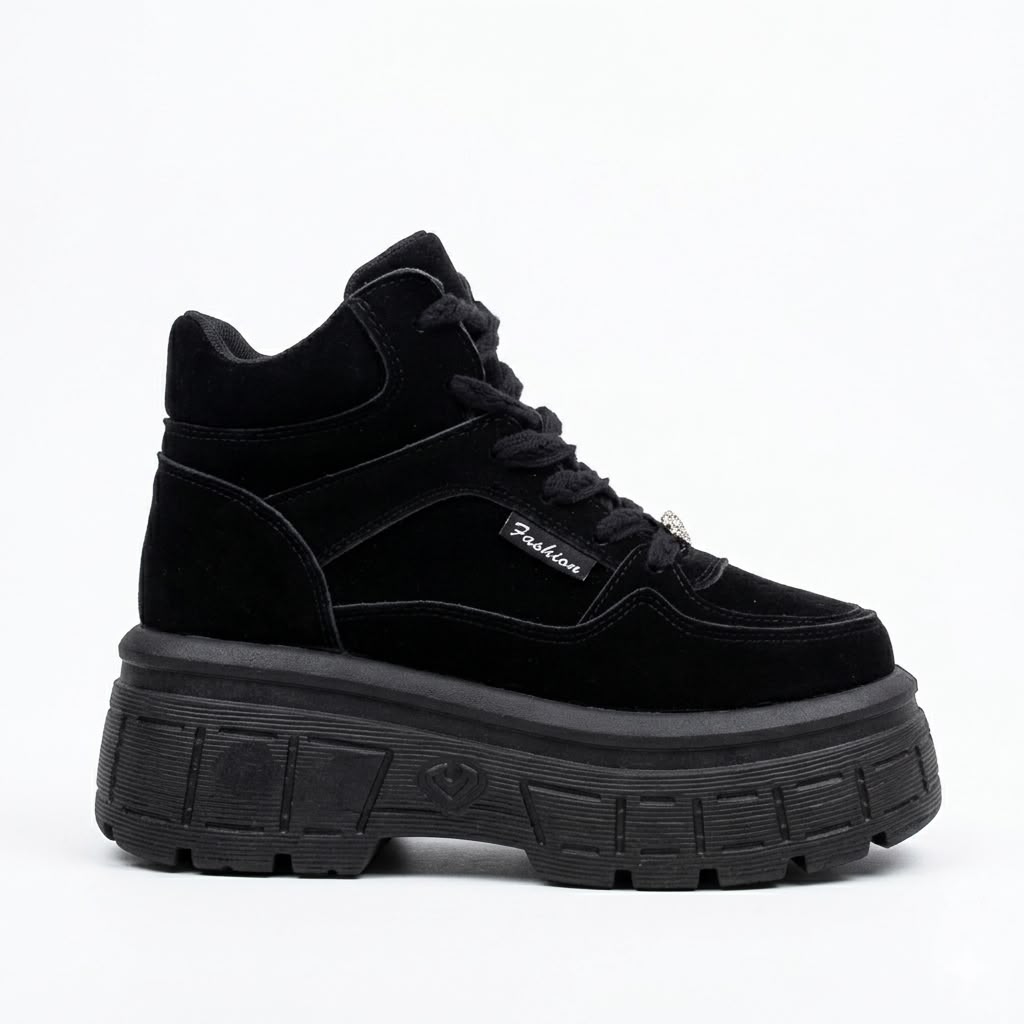 Zapatilla Urbana Plataforma Mujer Negro 297-14