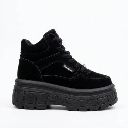Zapatilla Urbana Plataforma Mujer Negro 297-14