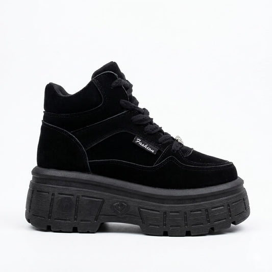 Zapatilla Urbana Plataforma Mujer Negro 297-14