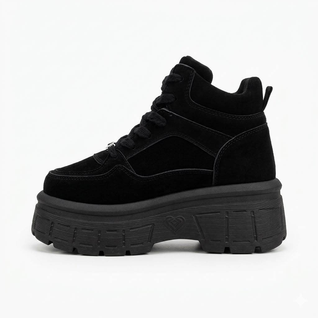 Zapatilla Urbana Plataforma Mujer Negro 297-14