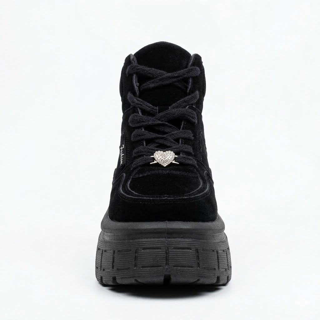 Zapatilla Urbana Plataforma Mujer Negro 297-14
