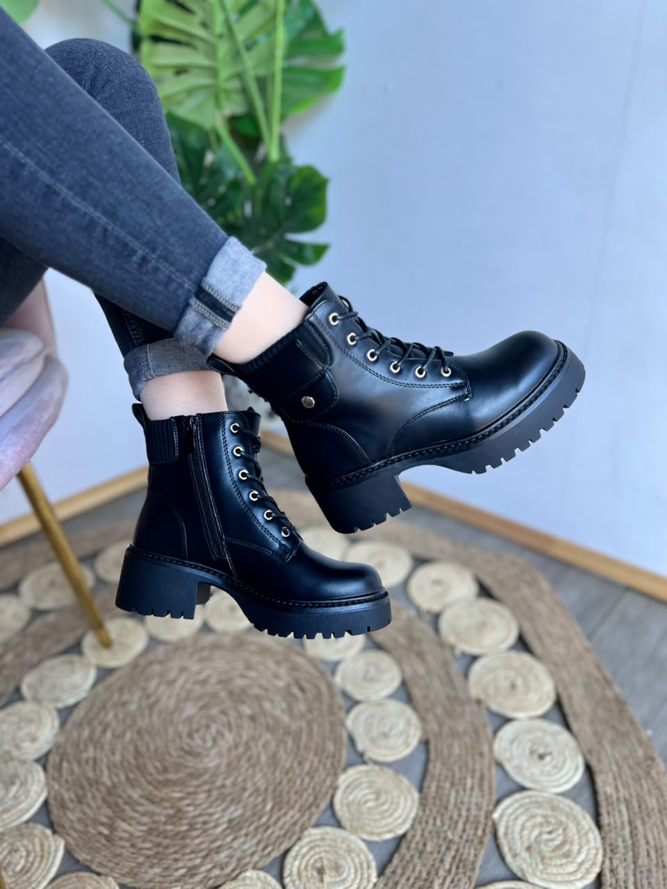 Botín Ecocuero para Mujer Negro 25-33