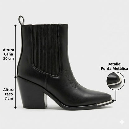 Botas Texanas Moderno Mujer Eco Cuero 26-28T