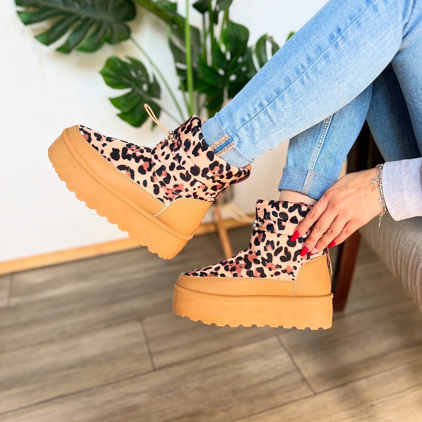 Bota Impermeable Mujer Animal Print PG5210-2