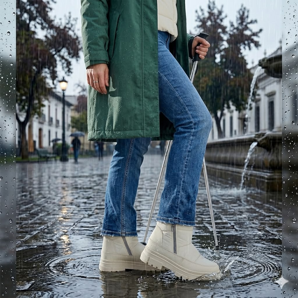 Bota Impermeable Mujer Blanca PG4635-18